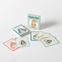 Load image into Gallery viewer, Set of Auslan flashcards and books on Australian Sign Language with colorful covers.