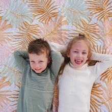 Load image into Gallery viewer, SALTWATER-PICNIC-RUG-GOLDEN-PALMS
