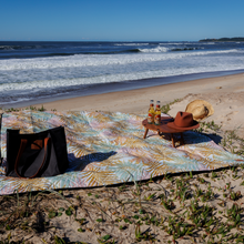 Load image into Gallery viewer, SALTWATER-PICNIC-RUG-GOLDEN-PALMS
