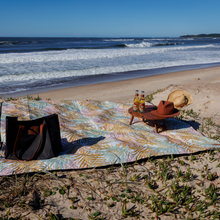 Load image into Gallery viewer, SALTWATER-PICNIC-RUG-GOLDEN-PALMS