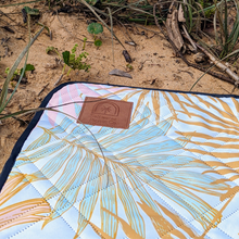 Load image into Gallery viewer, SALTWATER-PICNIC-RUG-GOLDEN-PALMS