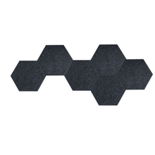 Load image into Gallery viewer, Hexagon Stick On Acoustic Wall Tiles - Set of 6