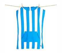 Load image into Gallery viewer, KidsPonchoQuickDryHoodedTowel-BondiBlue3