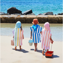 Load image into Gallery viewer, KidsPonchoQuickDryHoodedTowel-MalibuPink7