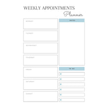 Load image into Gallery viewer, NDIS weekly appointment planner