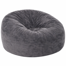 Load image into Gallery viewer, Gray bean bag chair on a white background