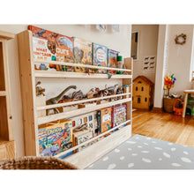 Load image into Gallery viewer, Children's bookshelf with books and toys in a playroom setting