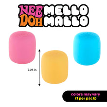 Load image into Gallery viewer, Three colorful blocks of Nee Doh Mallo with a measurement label and brand name.