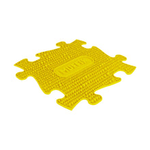 Load image into Gallery viewer, Yellow puzzle piece mat with 'K9' branding on a white background