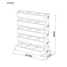 Load image into Gallery viewer, Measurement chart of a wooden shelf with dimensions labeled