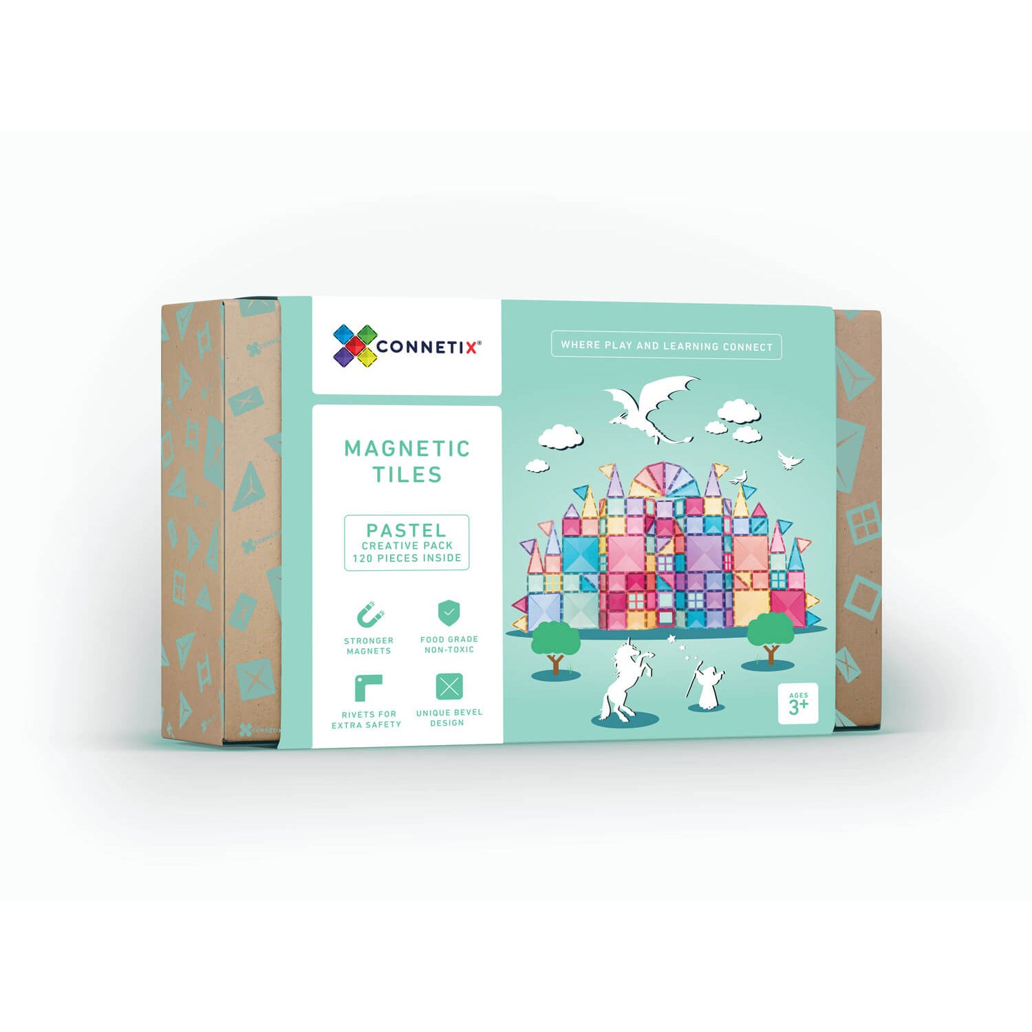 Pastel Creative Pack - 120 Piece | Connetix Magnetic Tiles – The