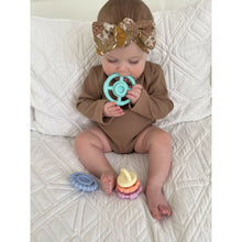 Load image into Gallery viewer, pastel rainbow jellystone stackable baby teether
