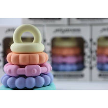 Load image into Gallery viewer, Teether Stacker - Rainbow Pastel | Jellystone Designs
