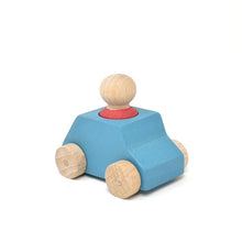 Load image into Gallery viewer, Lubulona Wooden Car - Turquoise with Red Figure - The Sensory Specialist

