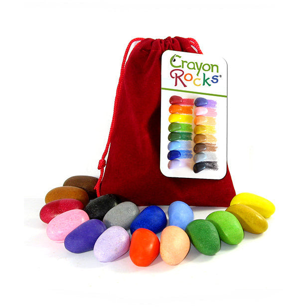 Crayon Rocks | Set of 16 in Velvet Bag – The Sensory Specialist PTY LTD