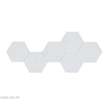 Load image into Gallery viewer, Hexagon Stick On Acoustic Wall Tiles - Set of 6 

