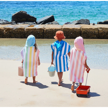 Load image into Gallery viewer, KidsPonchoQuickDryHoodedTowel-MalibuPink8
