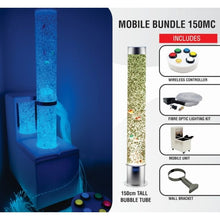 Load image into Gallery viewer, Mobile bubble tube bundle with bubble tube and controller on a blue background
