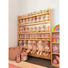 Load image into Gallery viewer, Wooden shelf with teddy bears and children's toys in a room setting
