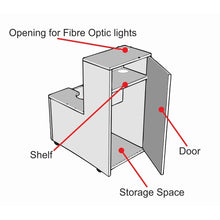 Load image into Gallery viewer, Diagram of a cabinet with labeled parts on a white background
