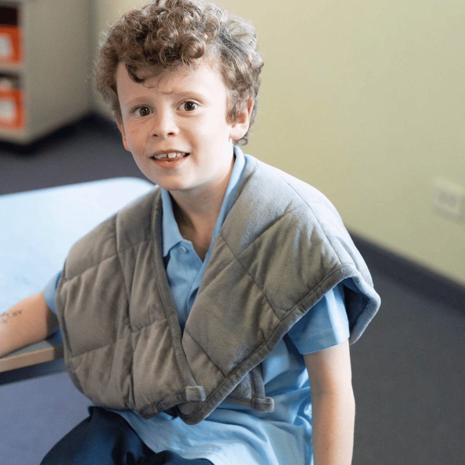 Weighted Minky Shoulder Wrap - Gentle Pressure Support – The Sensory ...