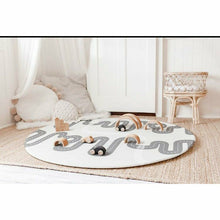 Load image into Gallery viewer, Baby Driver Earl Grey Sensory Playmat - Round - The Sensory Specialist
