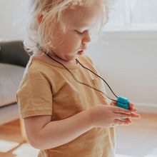 Load image into Gallery viewer, Jellystone Robot Chew Pendant Necklace -Blue Hawaiian - The Sensory Specialist
