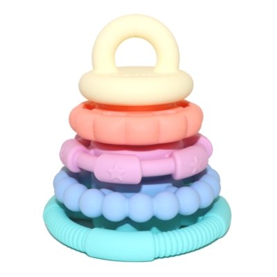 Jellystone Teether Stacker - Rainbow Pastel - The Sensory Specialist