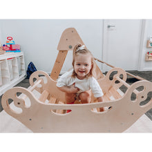 Load image into Gallery viewer, Wooden Boat Rocker and Climber - The Sensory Specialist
